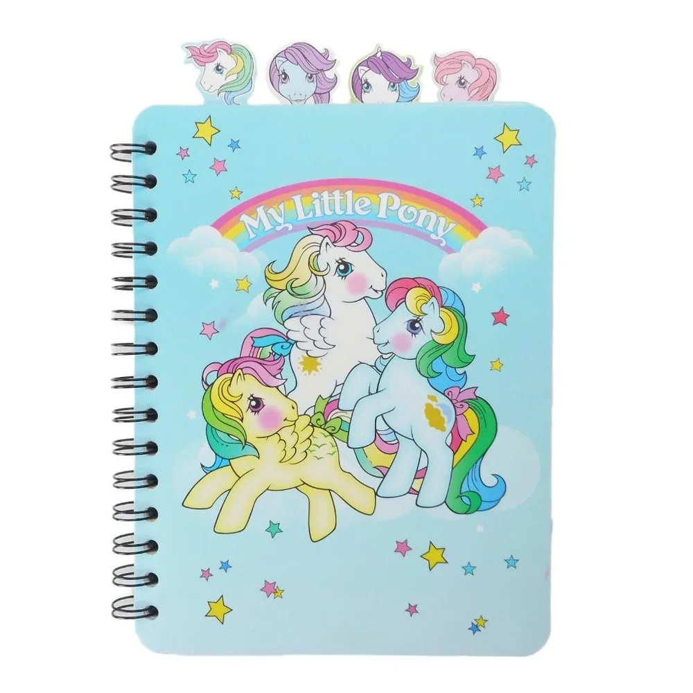 My Little Pony Retro Art Spiral Bound Notebook with 4 Plastic Dividers Tabs